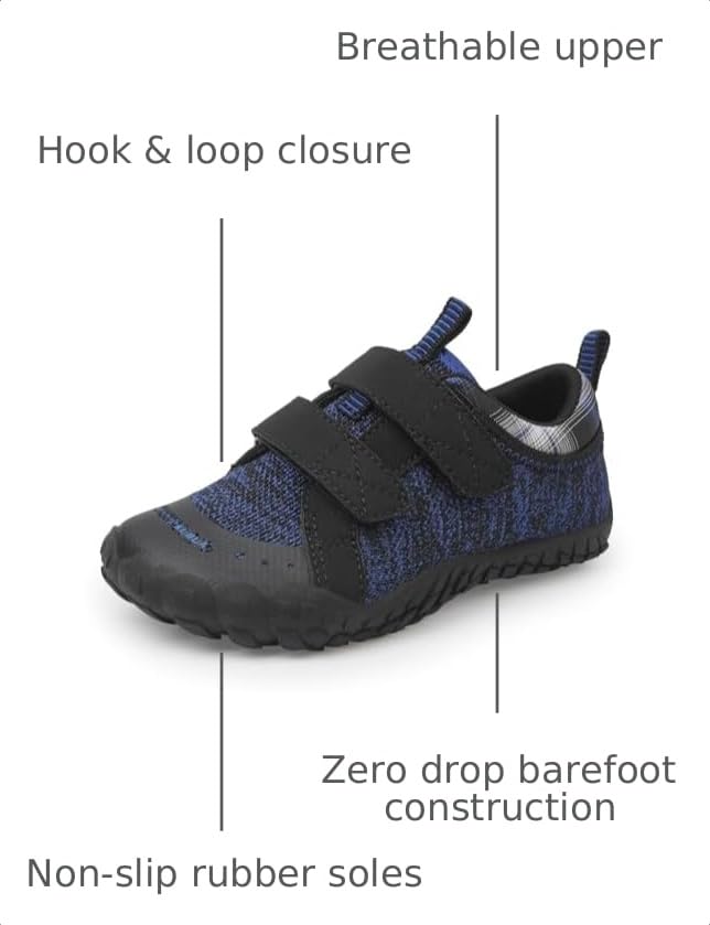 Image of KUBUA Barefoot Shoes for Kids Boys Girls Wide Toe Box Zero Drop Sneakers | Minimalist, Lightweight Comfortable Fit, Breathable, Walking, Hiking, Tennis, Play, Daily Wear, Toddler, Little Kid, Big Kid