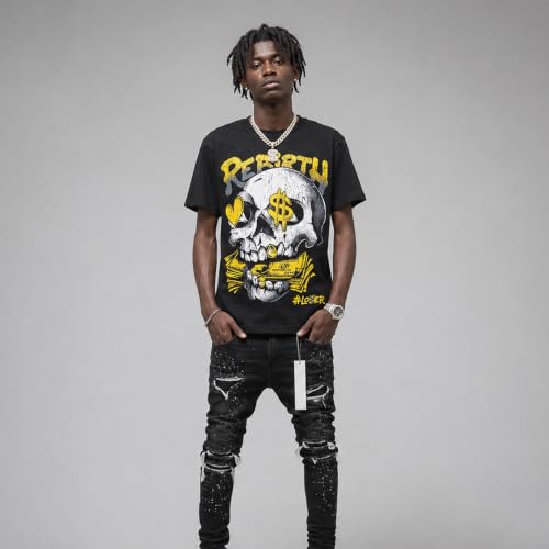 Image of DopeSkill Halloween Graphic Tee Streetwear Hip Hop Hypebeast Unisex T-Shirt Sneaker Colour Matching Shirts Spooky Graphic