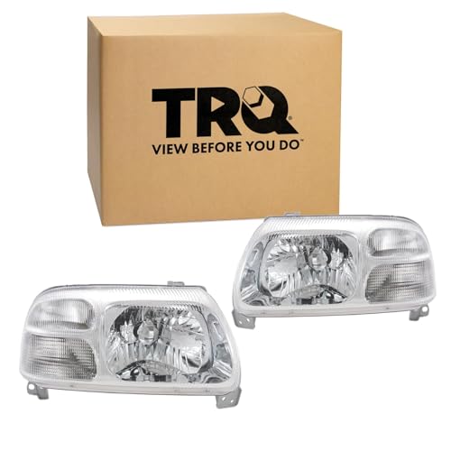 Image of TRQ 2 Piece Headlight Assembly Set Driver & Passenger Side