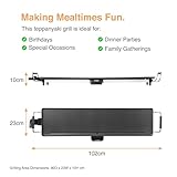 VonShef Teppanyaki Grill XXL - 2000W Electric Griddle with Non-Stick Plate, Easy Clean BBQ Table Top Grill, Adjustable Temperature, Oil Drip Tray & 8 Spatulas - Meat, Vegetables & Fish, 90x23x10cm - Image 3