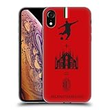 Head Case Designs Officially Licensed AC Milan Red Crest Patterns Gel Case [Military Grade Protection] Compatible with Apple iPhone XR