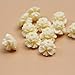 100Pcs 10mm Artificial Coral Flower Beads Beige Color Carved Lotus Shape Bead with Stand for Jewelry Bracelet Necklace Making Craft DIY