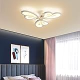 Modern LED Ceiling Light,20.5" Flower Shape Ceiling Lamp Fixture,Acrylic LED Chandeliers Flush Mount