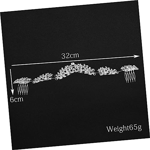 FRCOLOR Tiara pente de cabelo de noiva pente de cristal pente de cabelo para mulheres pente de cabel