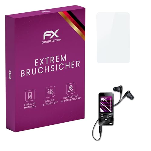 atFoliX Plastic Glass Protective Film compatible with Sony Walkman NWZ-E585 Glass Protector, 9H Hybrid-Glass FX Screen Protector