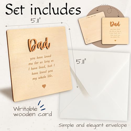 WOODAMORE Happy Birthday Card for Dad from Daughter - Funny Dad Birthday Card from Son, Happy Birthday Daddy Card, Father's Day Cards Gifts from Kids, Happy Birthday Dad Card — view 2