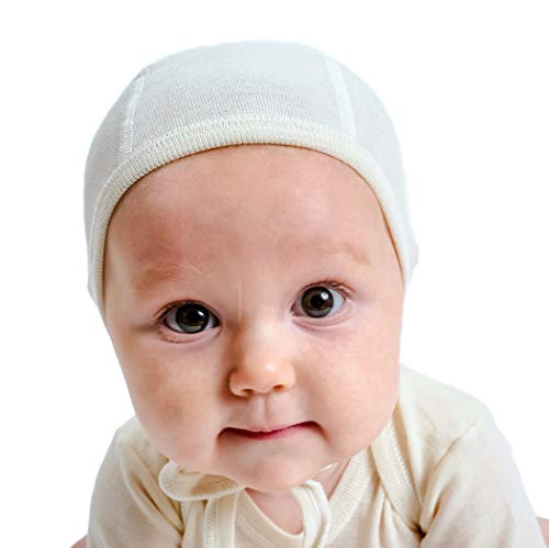Hocosa Baby Cap in Organic Merino Wool (2 (6-12 mo), Natural