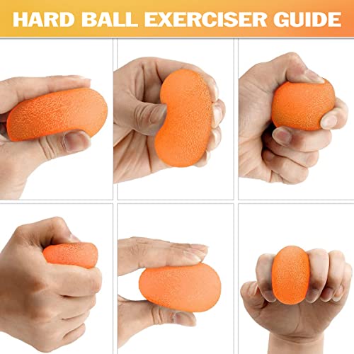 4 Pcs Grip Strеngth Trainеr Hand Ball - Strеss Balls For Hand Workout, Wrist Strengthener, Grip Strengthener - Squishy Strеss Relief Balls For Adults, Kids - Thеrapy Wrist Exerciser For Anxiеty Relief #TOP3