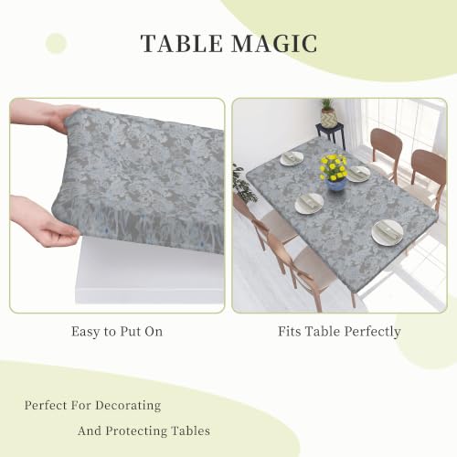 Nappe extensible 76 X 122 cm blanche nappe de table imperméable - 8