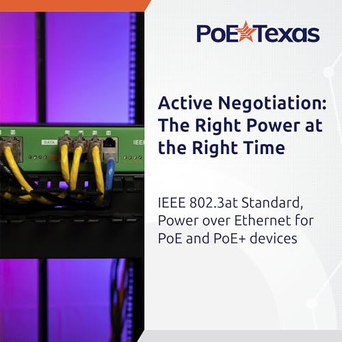 Image of PoE Texas 16 Multi Port IEEE 802.3at PoE+ Injector - Get Full PoE+ On Every Port - Total 700 Watt Power - 10 /100 /1000 Gigabit Data - Active PoE+ Injector for WiFi Access Points, PTZ Cameras, IP Phones