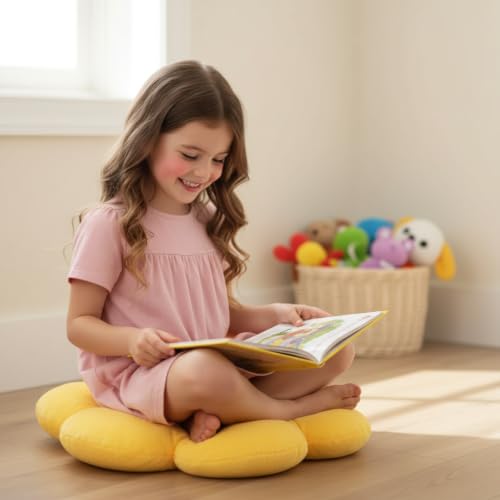 Image of AVSHUB Sunflower Pillow Cushion Filler Throw Pillow 35 cm Set of 2 Cushion Filler Cushion Pillow, Sofa Pillow, Cushions for Bed Decorative Pillow for Sofa Car Office Chair (Yellow)