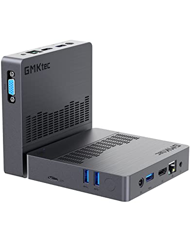 Gmktec Mini Pc Celeron N4100(Up To 2.4Ghz) Mini Computer，Mini Desktop Computer 4K,6Gb Ddr +128Gb Emmc,Tiny Pc Support Hdmi Vga Wi-Fi 5 Bt4.2 Giga Lan, Usb 3.2, Htpc,Auto Power On #TOP29