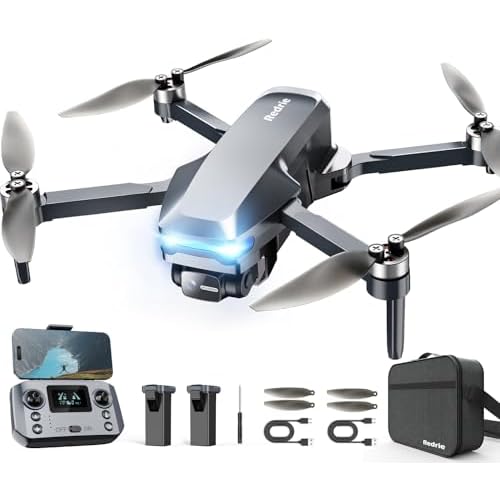 GPS Drones with Camera for Adults 4K, Foldable Drone with Brushless Motor, Auto Return/Follow, Tap Fly/Circle Fly, Beginner-Friendly One Key Start, 45 Mins Flight, Under 249g