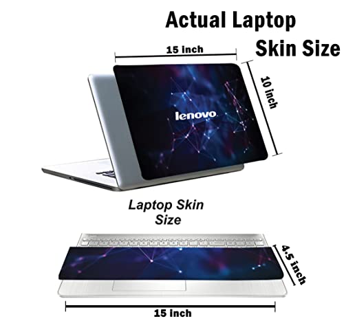 Image of Pattern L3 Top+Wrist Pad Vinyl Laptop Skin /Sticker /Cover for 15 to 15.6 Inches Laptops Laminated-Removable-HD Quality Compatible for Lenovo.(15x10 Inches)