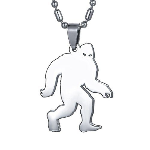 Dogdotnet Stainless Steel Yeti Sasquatch Bigfoot Big Foot Monster Ape Pendant Necklace