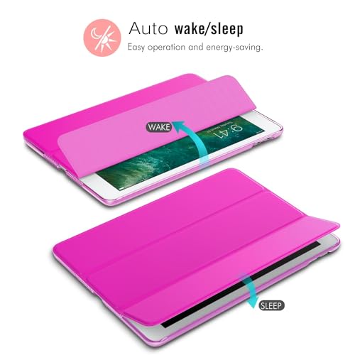 Coque iPad 9.7 avec support ajustable et mise en veille auto rouge