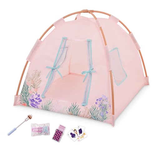 Our Generation – Camping-Nächte – Puppenzelt Spielset – Camping Spielzeug – 46 cm Puppe Zubehör – Vorgetäuschtes Spiel – Kinder 3 Jahre und älter