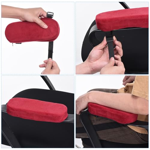 Almohadillas para brazos silla oficina contra el dolor de codo, fundas de espuma viscoelástica 6