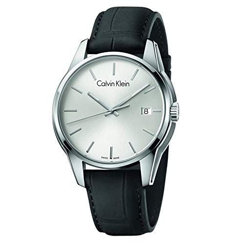 Preisvergleich Produktbild Calvin Klein Herren Analog Quarz Uhr mit Leder Armband K7K411C6