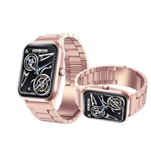 2025 Smart Watch - 𝐑el𝐨j 𝐌edid𝐨r 𝐆𝐥𝐮𝐜𝐨𝐬𝐚 1.32' Reloj Deportivo Mujer Notificaciones Inteligentes Rastreador De Sueño Vida Diaria F330519,GoldSteel