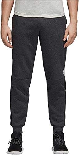 adidas Men Athletic Sport Id Fleece Pants Training Fashion (Color Black Melange / Black X-Large)