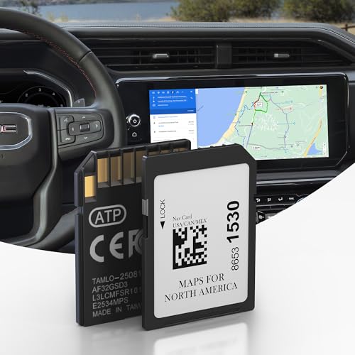 Image of 2026 Navigation SD Card Map Update for Cadillac Escalade, GMC Sierra, Chevrolet Silverado, Buick Enclave - GM SD Navigation Card for USA Canada Mexico Offline GPS Maps, Map Version 8653 1530