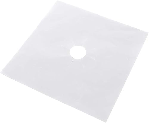 Miniatura 7 de Cubierta para quemador de estufa de gas, paño de fibra de vidrio, 6 piezas antiadherentes para quemadores de estufa, protectores de estufa de gas,