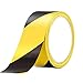 Nastro Segnaletico 48mm×33m Nastro Adesivo di Sicurezza Sicurezza Segnaletica Nastro Adesivo da Segnalazione, Giallo/Nero. (Banda)