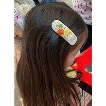 Yutaohui Funny Embriodery kit,2 Pack Embroidery Hair Clips,Sunflower Strawberry Embroidery Hairpins for Beginners,Embroidery Patterns, Simple Metallic snap hairclips, Instruction, Hoop, Needles
