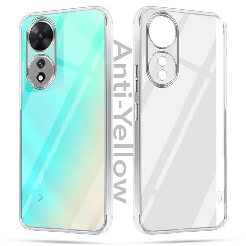 Image of Jkobi Lifetime Anti-Yellow Clear Back Cover Case for Vivo T2 (Sleek Hard Crystal | Shockproof and Camera Protection)