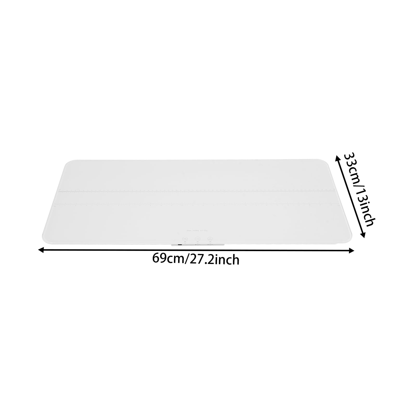 69 * 33Cm Digital Balanza para Animales para Perros y Gatos, de Vidrio Templado, Balanza para Perros 50g-100Kg con Pantalla LED, para Hogares, Tiendas de Mascotas, Blanco