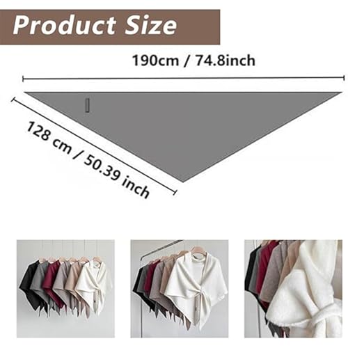 Pashmina Wraps for Women - Knitted Cashmere Shawl Cardigan, Elegant Soft Warm Shoulder Wrap for Fall Winter3