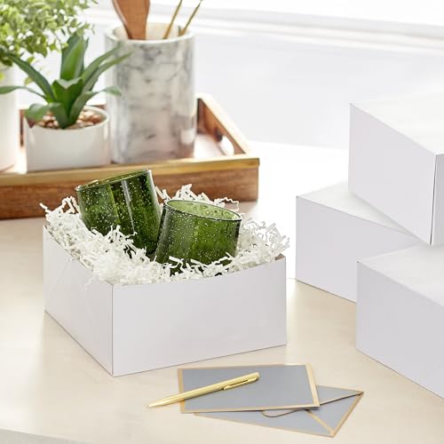 Hallmark 8" Square Gift Boxes with Lids (5 White Gift Boxes) for Christmas, Birthdays, Holidays - Image 3
