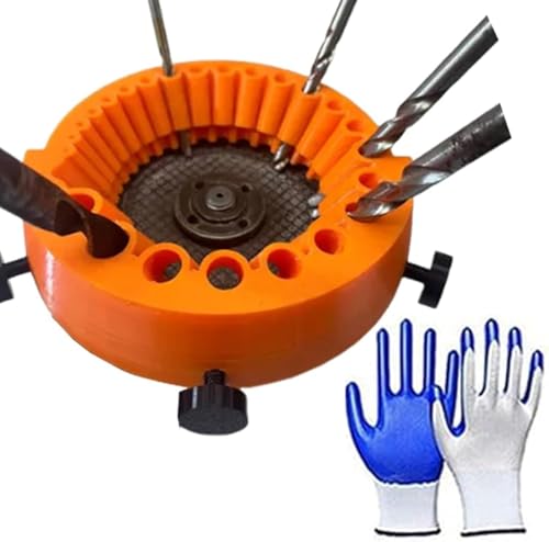 xiaaofea Drill Bit Sharpener Attachment for 115/125mm Angle Grinder, Professional Tool Sharpener for 2-13mm Drill Bits, Restore Old & Worn Bits for Metal Woodworking