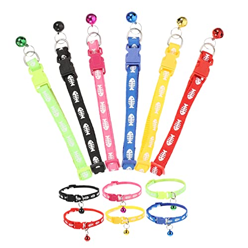 Collar ajustable para mascotas Angoily pack de 24 piezas con cascabel 4