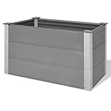 vidaXL Hochbeet WPC 100x50x54cm Grau Pflanzkübel Pflanzkasten Blumenkasten