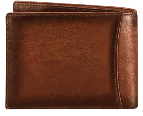Image of WildHorn Rfid Protected Leather Wallets For Men I 9 Card Slots I 2 Currency & Secret Compartments I 1 Zipper & 3 Id Card Slots, Tan
