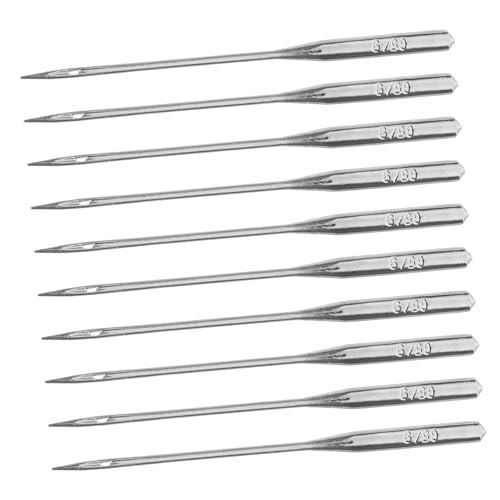 MUCKLILY 10pcs Embroidery Sewing Machine Needles Assorted for Fabrics Material for Beginners and Experienced Sewers