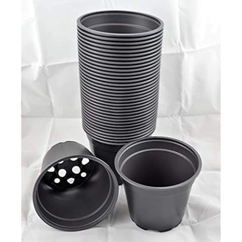 50x Anzuchttöpfe Pflanztöpfe Blumentöpfe Pflanzcontainer Saattöpfe D12cm schwarz Cover
