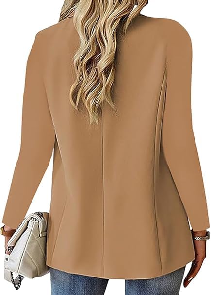 Womens Fashion Blazer Spring Autumn Button Casual Business Jackets2