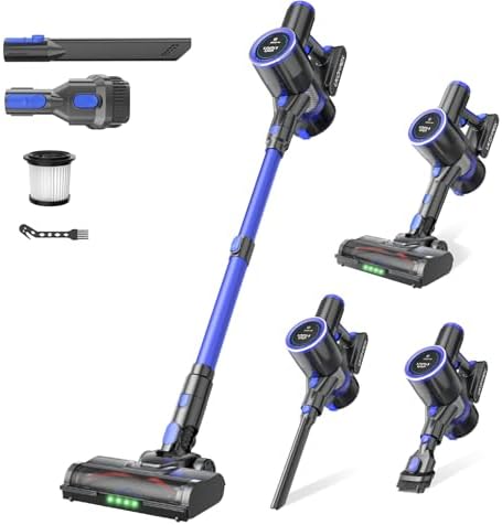 Cordless Vacuum Cleaner, 550W 50KPa 45Mins Vacuum Cleaners for Ho...