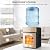 Top-Loading Countertop Water Dispenser for 1.2 to 5 Gallon Bottles, Hot & Cold Water Cooler Dispenser with Rotating Dual Spout, No-Press Dispensing, Visual Door Cover for Kitchen, Office, Bedside Use