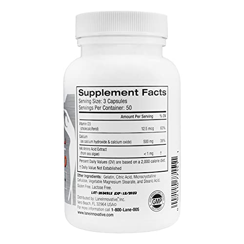 Lane Innovative - Advacal 1000, Advanced Calcium Supplement, Easy To Swallow Extra Small Capsule, Supports Increased Bone Density (150 Capsules) #TOP1
