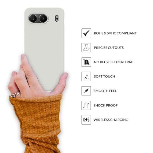 Image of SPRIG Compatible with OnePlus Nord 4 Premium SilkTone Back Cover Drop Tested Shock Proof Mobile Case for Men, Women, Boys and Girls with Camera Protection (Light Grey)