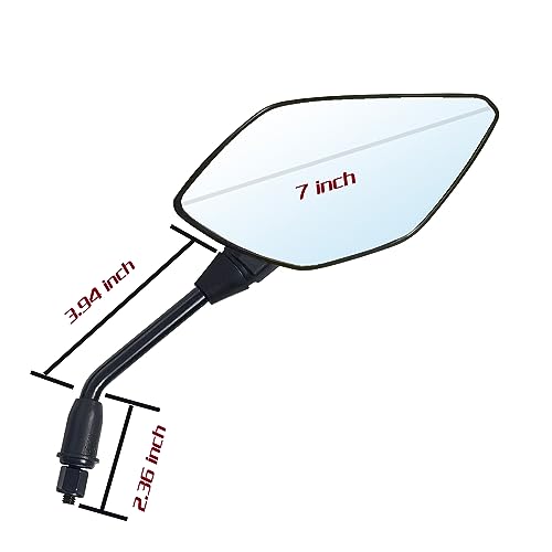 Mamiko HSJ04 8Mm Motorcycle Mirrors Universal For 7/8"Handlebars Bike Mirror Compatible With Atv Snowmobile Scooter Moped Dirt Bike Sportsman thumb #3
