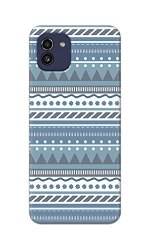 Image of PRINTFIDAA Printed Hard Back Cover Case for Samsung Galaxy A03 Back Cover (Seamless Geometric Tribal Pattern) -1803