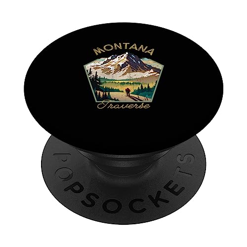 Montana Retro Clothing - Montana Souvenir PopSockets Swappable PopGrip, Black