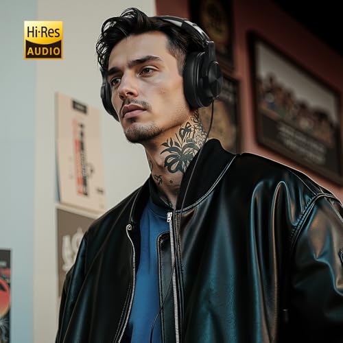 OneOdio A71D Over-Ear Kopfhörer, Studio Monitor Kopfhörer mit Kabel, Hi-Res Audio, faltbares Design für DJ, Aufnahme, Podcast, Mixing, Verstärker, PC, Gitarre – inkl. 3,5mm & 6,35mm Klinkenstecker – Bild 2