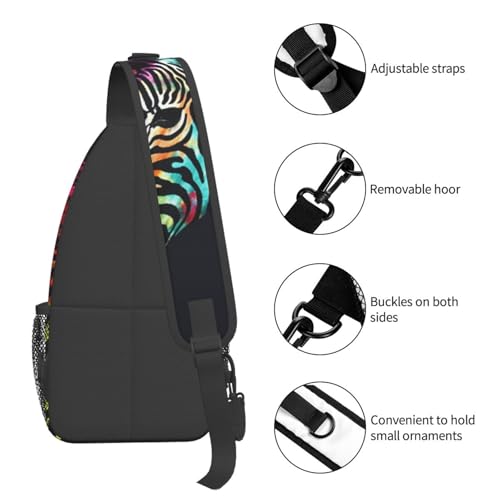 Bolso de pecho cruzado para hombre colorido arcoíris miniatura 5