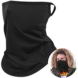 [Andeor] 【自転車選手が愛用】 ネックウォーマー メンズ 冬 【極暖38℃恒温・高機能断熱裏起毛】 ネックガード フェイスカバー 厚手 防寒 防風 軽量 自転車 バイク アウトドア 登山 スキー スノボ 男女兼用 (ブラック)